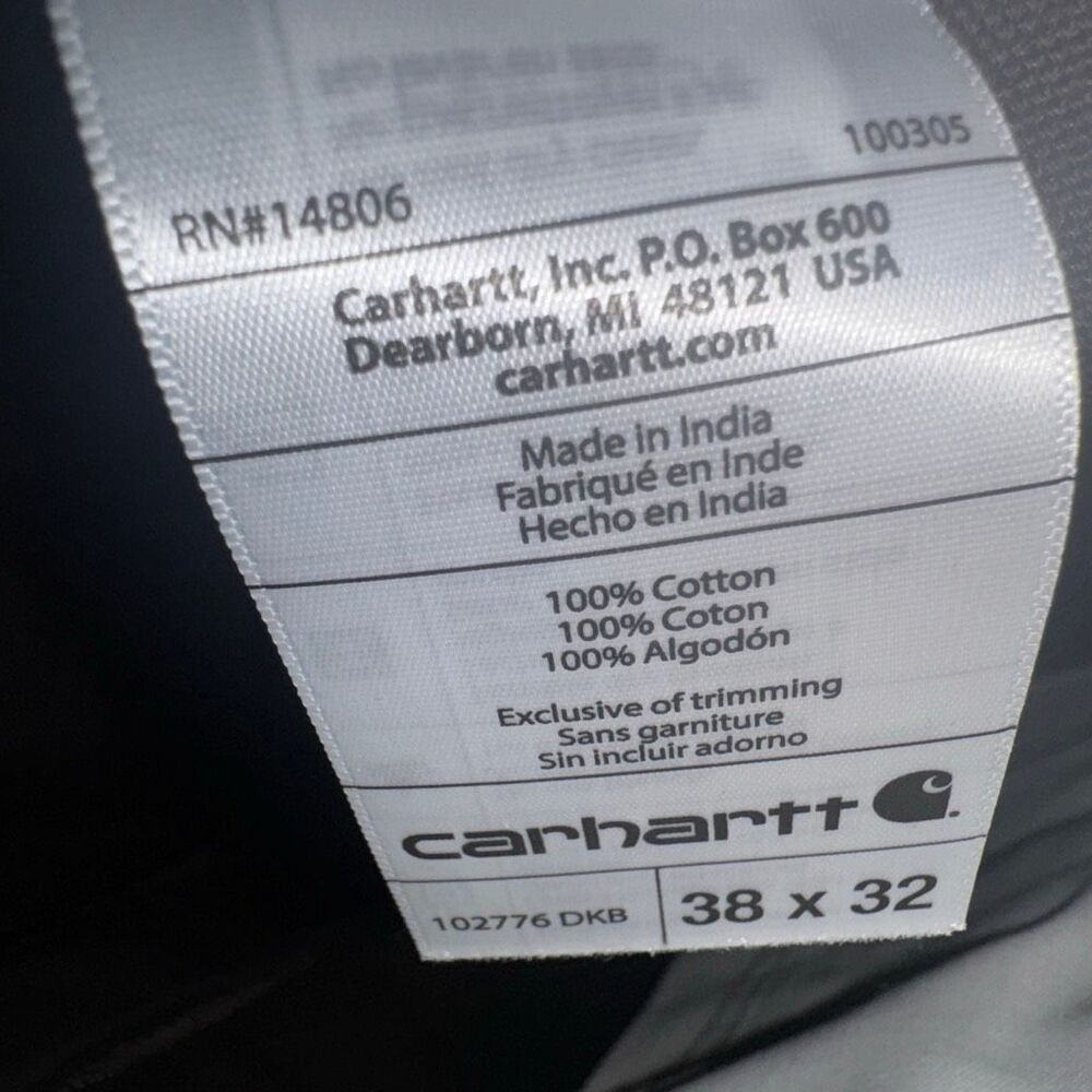 Carhartt Brown and Black Men's Overalls - Picture 10 of 11